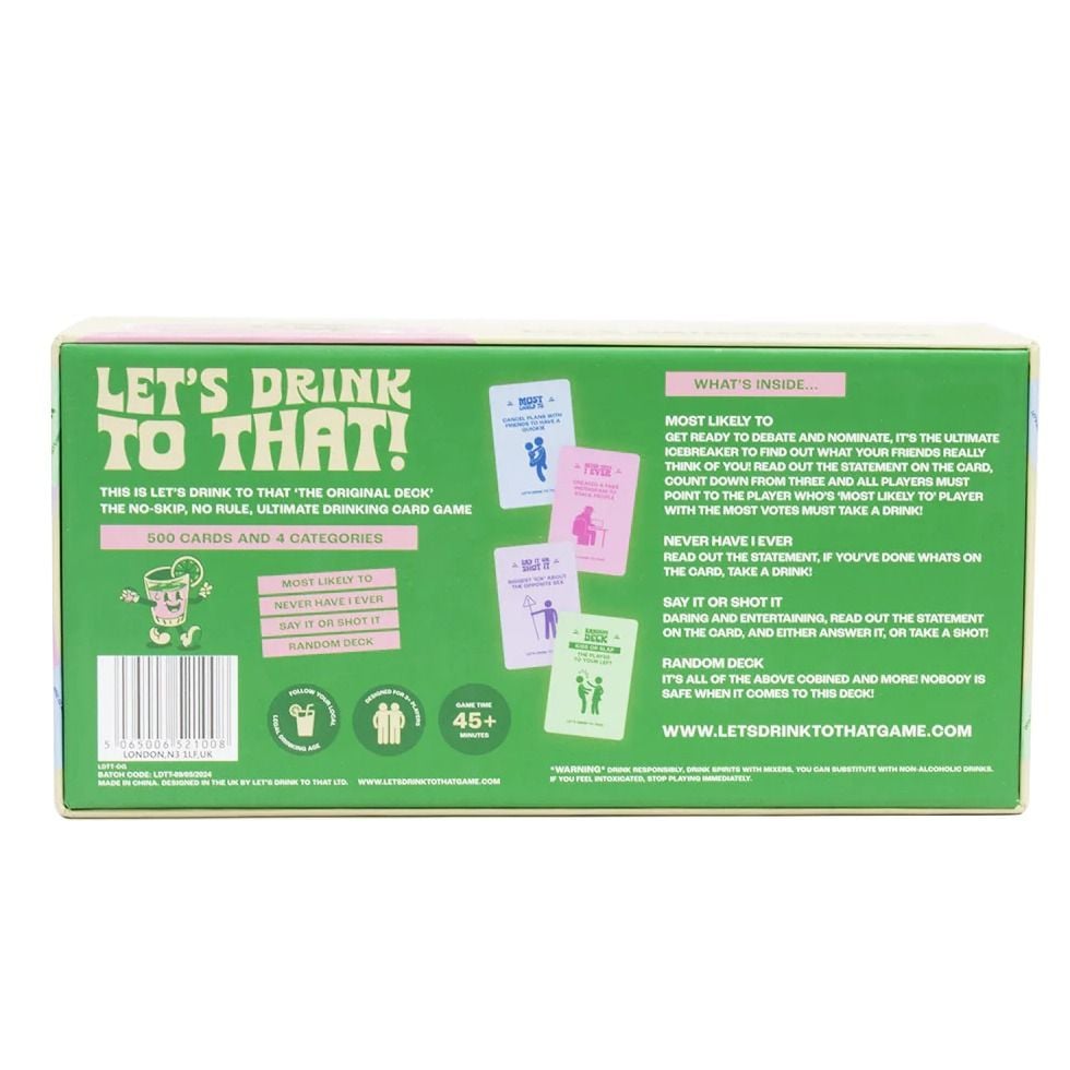 Lets Drink to That Card Game