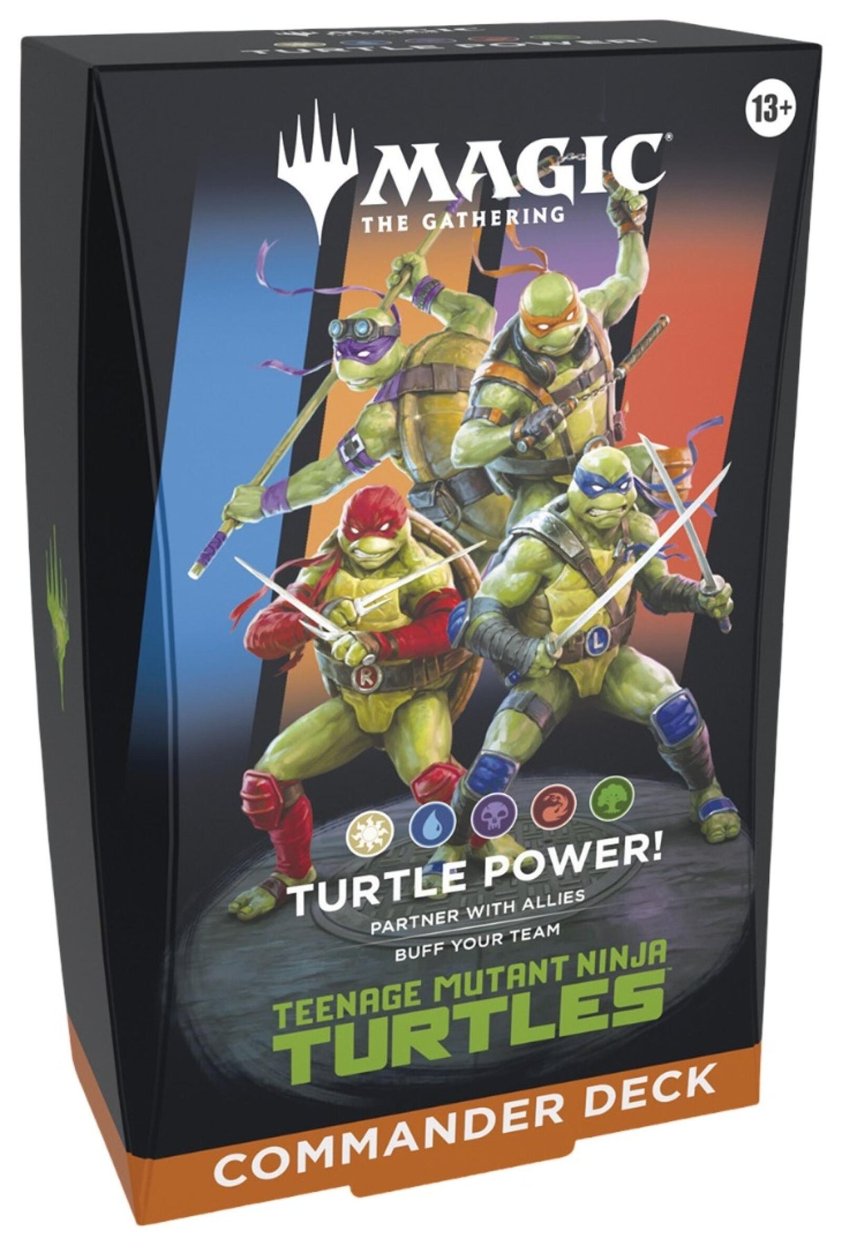 Magic the Gathering Teenage Mutant Ninja Turtles Commander Deck Turtle Power WHITE/BLUE/BLACK/RED/GREEN