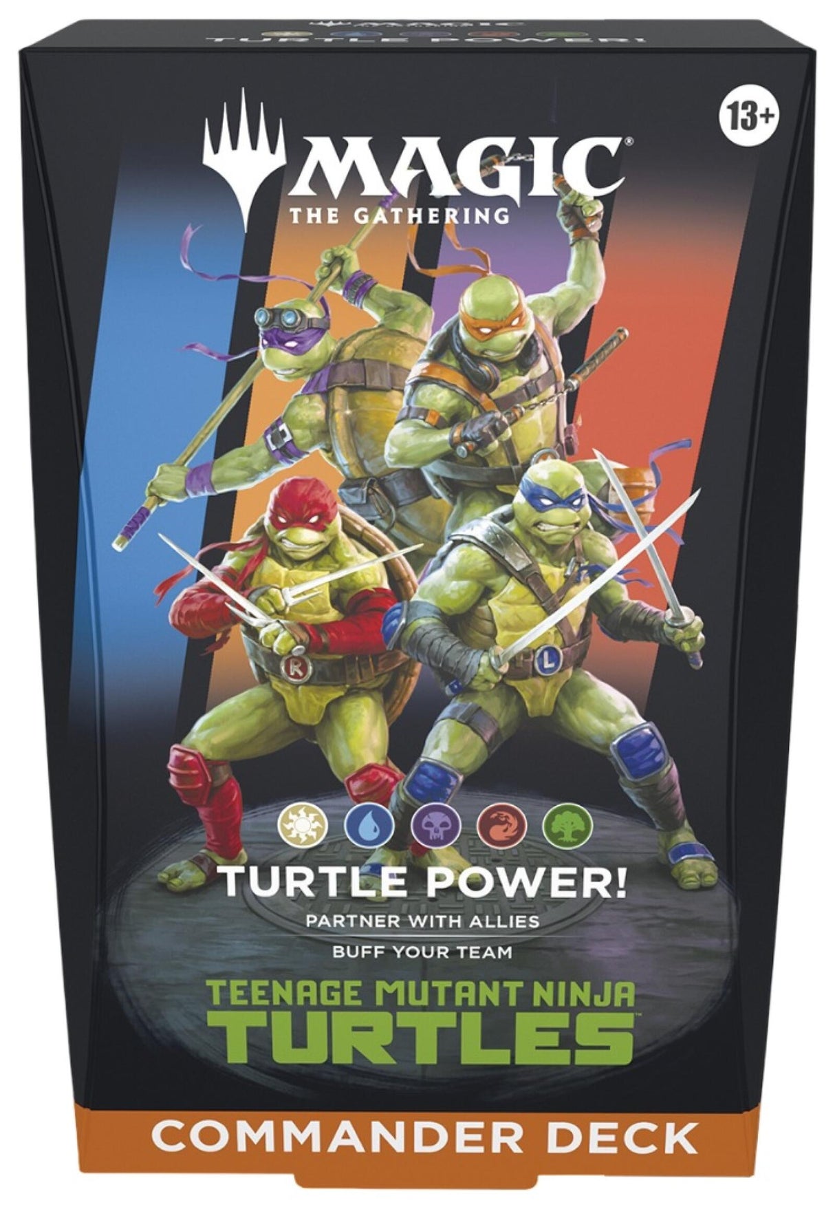 Magic the Gathering Teenage Mutant Ninja Turtles Commander Deck Turtle Power WHITE/BLUE/BLACK/RED/GREEN