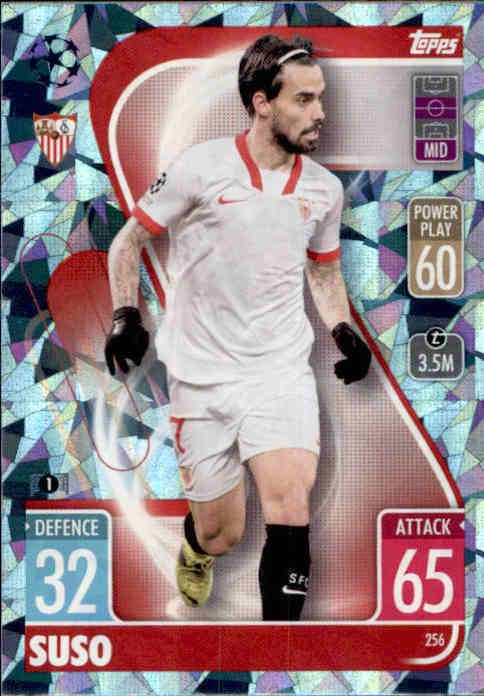 Suso, Blue Crystal Parallel, 2021-22 Topps Match Attax UEFA Champions & Europa League
