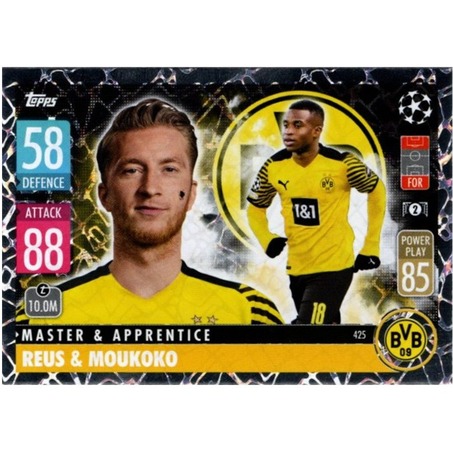 Reus & Moukoko, Master & Apprentice, 2021-22 Topps Match Attax UEFA Champions & Europa League