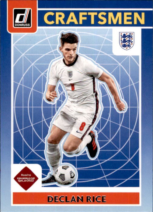 Declan Rice, Craftsmen, 2021-22 Panini Donruss Soccer Road To FIFA World Cup Qatar