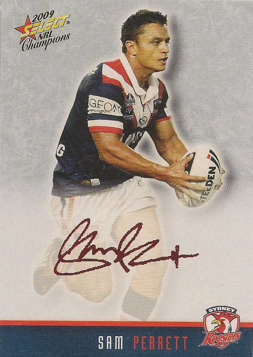 Sam Perrett, Red Foil Signature, 2009 Select NRL Champions