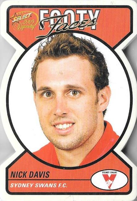 Sydney Swans, Footy Faces Die-Cut Team Set, 2005 Select AFL Dynasty