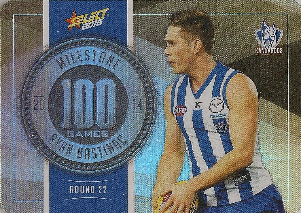 Ryan Bastinac, 100 Games Milestone, 2015 Select AFL Champions