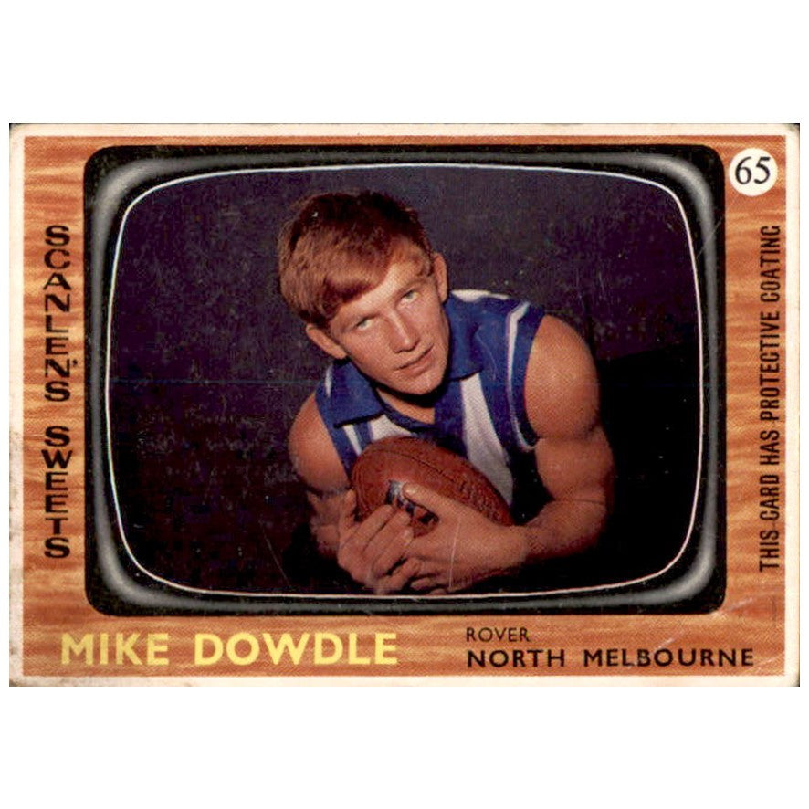 Mike Dowdle, 1967 Scanlens VFL - Poor/Av
