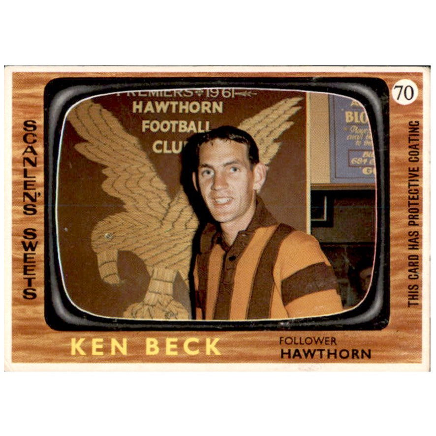 Ken Beck, 1967 Scanlens VFL