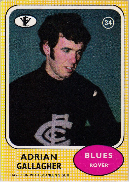 Adrian Gallagher, 1972 Scanlens VFL