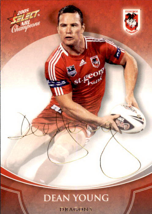 Dean Young, Gold Signature, 2008 Select NRL Champions