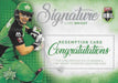 Luke Wright, Signature Redemption, 2017-18 Tap'n'play CA BBL 07 Cricket