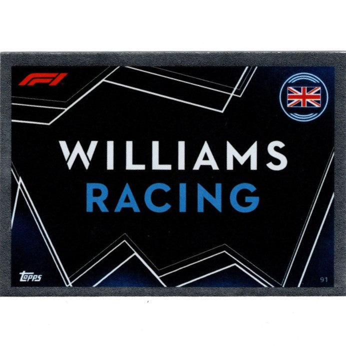 Williams Racing, #91, Silver Parallel, 2023 Topps Turbo Attax Formula 1 Racing