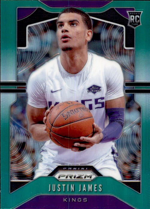 Justin James, RC, 2019-20 Prizm Basketball GREEN Refractor
