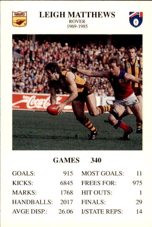 Leigh Matthews, The Great Footy Card Game, 1994 Spears Games