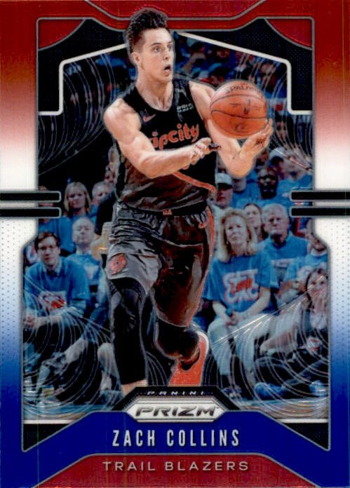 Zach Collins, Red White Blue Prizm, 2019-20 Prizm Basketball