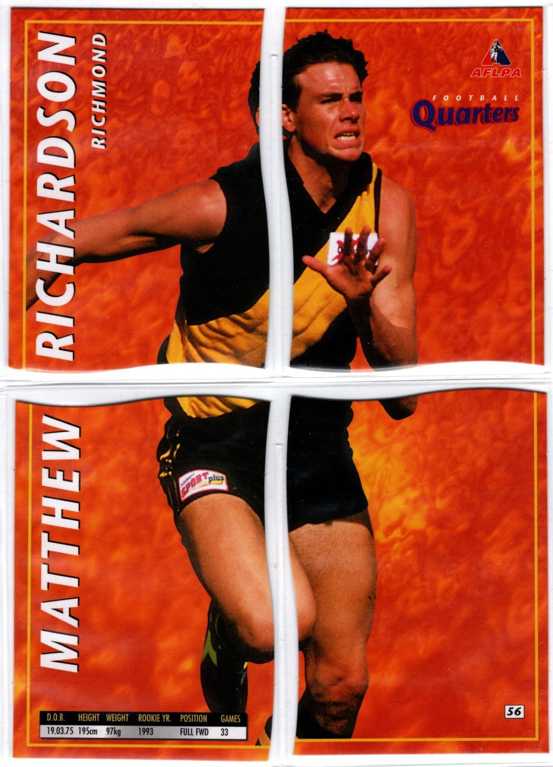 Matthew Richardson, 1995 AFLPA Football Quarters