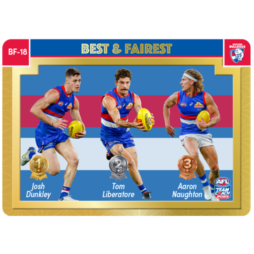Western Bulldogs, Gold Best & Fairest, 2023 Teamcoach AFL