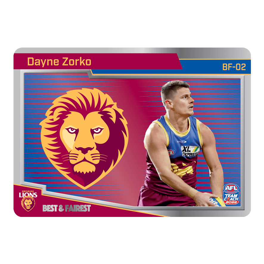 Dayne Zorko, Best & Fairest, 2022 Teamcoach AFL