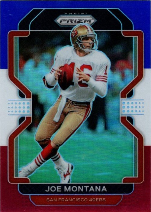 Joe Montana, Red White Blue Prizm, 2021 Panini Prizm Football NFL