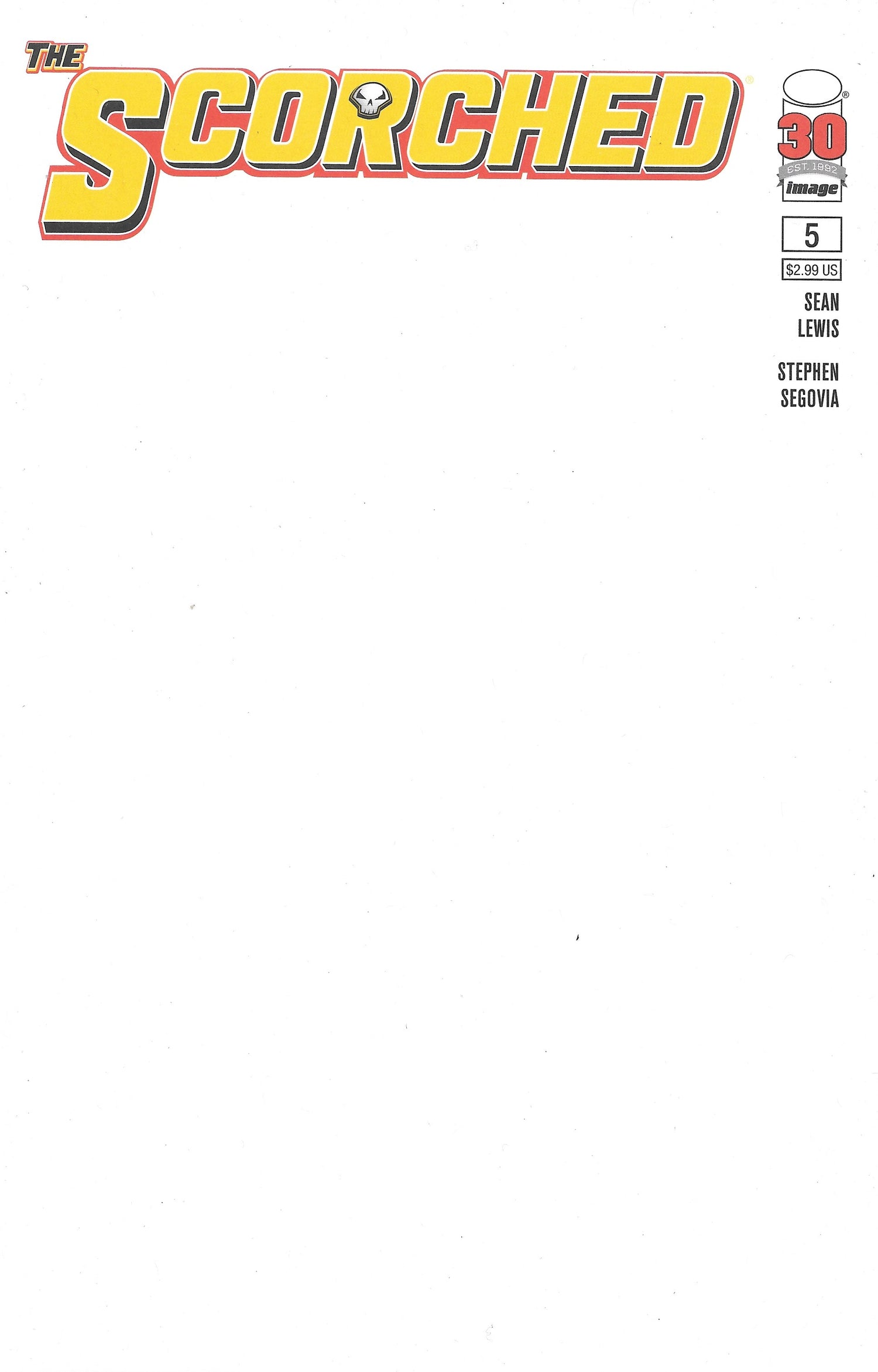 Spawn, The Scorched #5 Blank Cover Comic