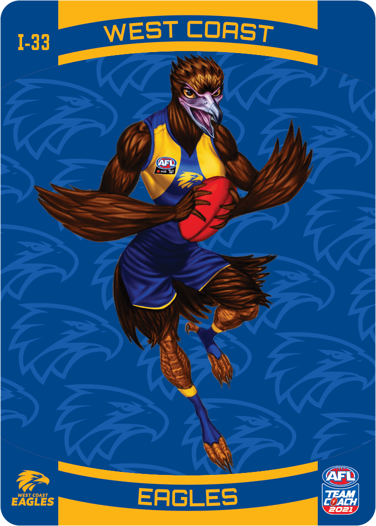 West Coast Eagles Mascot, 3D Icons, 2021 Teamcoach AFL