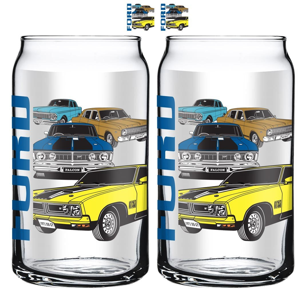 FORD CAN GLASSES - 2 PACK