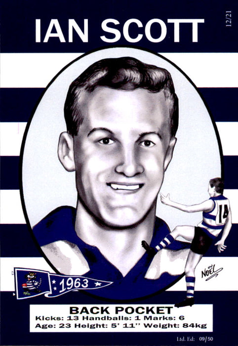 Geelong Cats 1963 Premiers Card Set by Noel