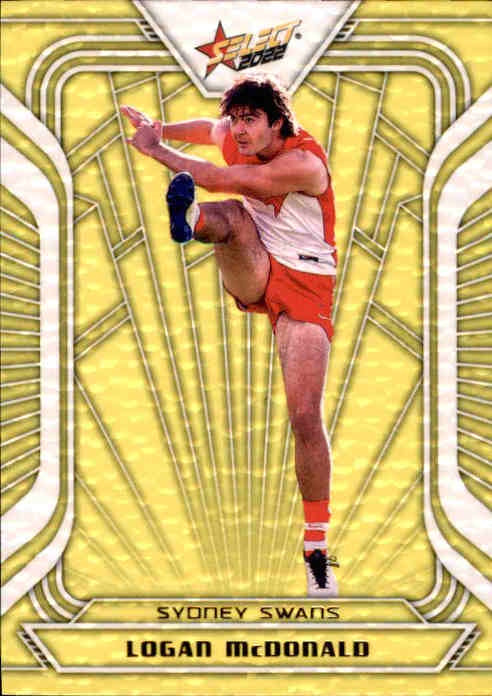 Logan McDonald, Fractured Acid Yellow, 2022 Select AFL Footy Stars Jumbo