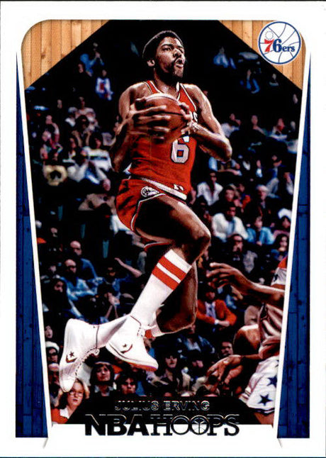 Julius Erving, Red Back, 2018-19 Panini Hoops Basketball NBA