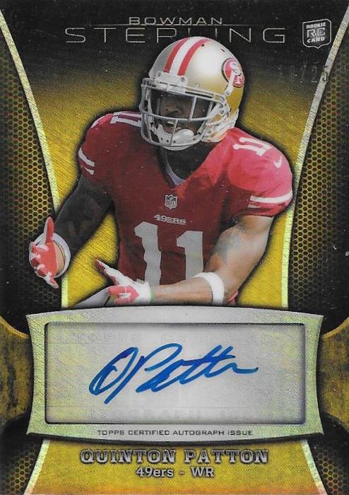 Quinton Patton, Signature Gold, 2013 Bowman Sterling NFL