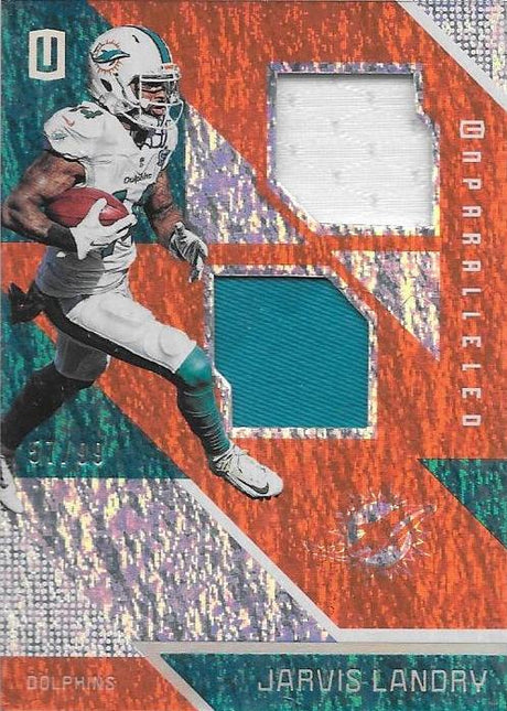 Jarvis Landry. Game Used Materials, 2016 Panini NFL Unparalleled Football