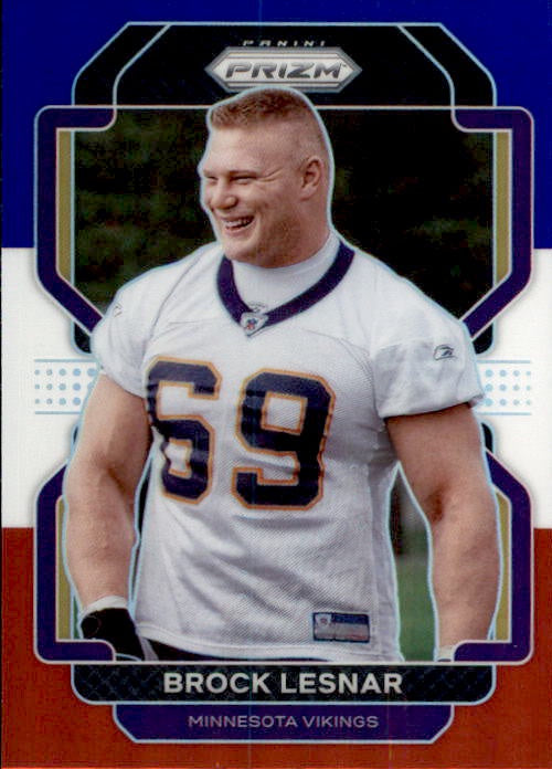 Brock Lesnar, Red White Blue Prizm, 2021 Panini Prizm Football NFL